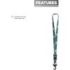 imageadidas unisexadult Lanyard for Keys Id Badge Holder Keychain With Breakaway Buckle20 Dark Green