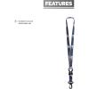 imageadidas unisexadult Lanyard for Keys Id Badge Holder Keychain With Breakaway Buckle20 Navy Blue