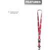 imageadidas unisexadult Lanyard for Keys Id Badge Holder Keychain With Breakaway Buckle20 Power Red