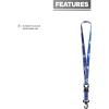 imageadidas unisexadult Lanyard for Keys Id Badge Holder Keychain With Breakaway Buckle20 Royal Blue