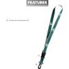 imageadidas unisexadult Lanyard for Keys Id Badge Holder Keychain With Breakaway BuckleTeam Dark GreenWhite