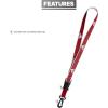 imageadidas unisexadult Lanyard for Keys Id Badge Holder Keychain With Breakaway BuckleTeam Power RedWhite