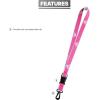 imageadidas unisexadult Lanyard for Keys Id Badge Holder Keychain With Breakaway BuckleTeam Shock PinkWhite