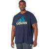 imageadidas Mens Badge of Sport TeeInkLegacy TealPulse Lime
