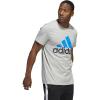 imageadidas Mens Badge of Sport TeeMedium Grey HeatherBlue RushInk