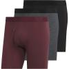 imageadidas Mens Boxer Brief Underwear 3Pack  Luxe Comfort Ultra Soft Rayon BlendAurora Ruby RedHeather BlackBlack