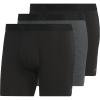 imageadidas Mens Boxer Brief Underwear 3Pack  Luxe Comfort Ultra Soft Rayon BlendBlackHeather BlackBlack