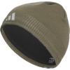imageadidas Mens Creator Beanie Standard Fit Acrylic Knit Skull CapHat for WinterOlive Strata GreenGreySilver Metallic