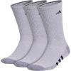imageadidas Mens Cushioned Crew Socks Above The Ankle Fit with Arch Compression 3 PairsCool Light HeatherGreyBlack