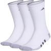 imageadidas Mens Cushioned Crew Socks Above The Ankle Fit with Arch Compression 3 PairsWhiteGreyOnix Grey