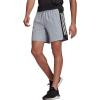 imageadidas Mens Own The Run 3Stripes ShortsHalo SilverBlack