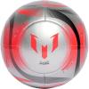 imageadidas Unisex Messi Club Soccer BallSilver MetallicLucid RedBlack