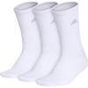 imageadidas Womens Cushioned Crew Socks with Arch Compression 3 PairsWhiteClear Onix Grey