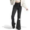 imageadidas Womens Lounge Ribbed Flared Leg PantsBlack