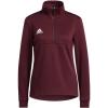 imageadidas Womens QuarterZip Fleece SweatshirtTeam Maroon  White