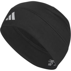 imageAdidas Alphaskin Beanie  Performance Workout Skull CapBlackSilver Reflective F23