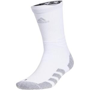 imageadidas 5Star Football Crew Socks for Mens and Womens Sports Soccer Volleyball 1PackTraxionWhiteClear Grey