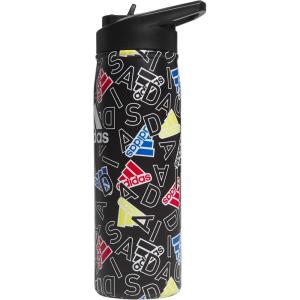 imageadidas 600 ML 20 oz Straw Top Metal Water Bottle HotCold DoubleWalled Insulated 188 Stainless SteelAdi Comp BlackBlackWhite