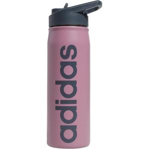 imageadidas 600 ML 20 oz Straw Top Metal Water Bottle HotCold DoubleWalled Insulated 188 Stainless SteelWonder Orchid PurpleOnix Grey