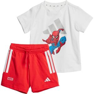 imageadidas Baby Girls Marvel SpiderMan TShirt SetWhiteGrey