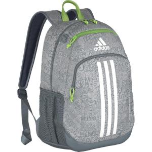 imageadidas Creator School Backpack for Girls ampamp Boys  Durable BookbagAdi Font Madness Stone GreyLucid Lime GreenWhite