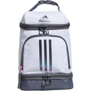 imageadidas Excel Insulated Lunch Bag Cooler with Zipper Pocket for Ice Pack and Clip Temperature Control InsulationJersey WhiteShadow ChromeOnix Grey