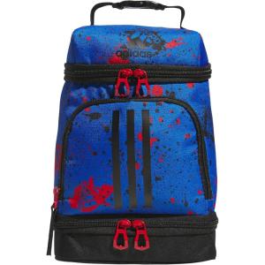 imageadidas Excel Insulated Lunch Bag Cooler with Zipper Pocket for Ice Pack and Clip Temperature Control InsulationSplatter Bright RoyalBlackBetter Scarlet