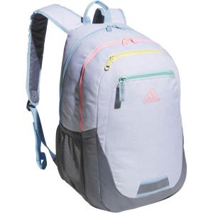 imageadidas Foundation Backpack for Laptop Large Durable Athletic Gym Bag BlackWhite One SizeTwill WhitePink SparkGrey