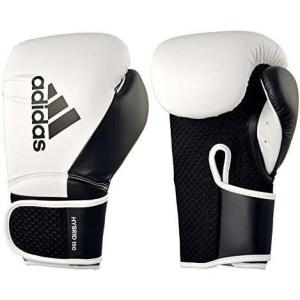 imageadidas Hybrid 150 Boxing Gloves  Leather Training Boxing Gloves for Men ampamp Women  Kickboxing Heavy Bag MMA ampamp Workout Gloves  Available in 10 12 14 16 oz  BlackWhite WhiteBlackWHITE  BLACK