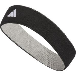 imageadidas Interval Reversible Elastic Sweat Headband for Men and Women BlackWhiteAluminum 2 One Size