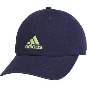 imageadidas Kids Baseball Cap for Boys and Girls  Youth Washed Cotton Adjustable Hat  Ultimate SaturdayDark BluePulse Lime Green