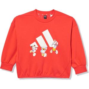 imageadidas Kids Disney Mickey Mouse SweatshirtPure RubyOff White