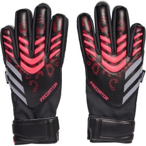 imageadidas Match Predator Fingersave Goalie GlovesBlackBlackLucid Red