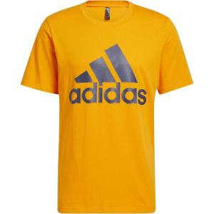 imageadidas Mens Badge of Sport TeeBright OrangeShadow Navy