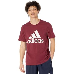 imageadidas Mens Badge of Sport TeeShadow RedOrbit Grey