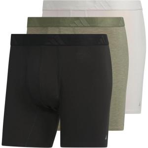imageadidas Mens Boxer Brief Underwear 3Pack  Luxe Comfort Ultra Soft Rayon BlendBlackHeather Olive StrataWonder Alumina Grey