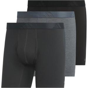 imageadidas Mens Boxer Brief Underwear 3Pack  Luxe Comfort Ultra Soft Rayon BlendCarbon GreyHeather Dark GreyBlack