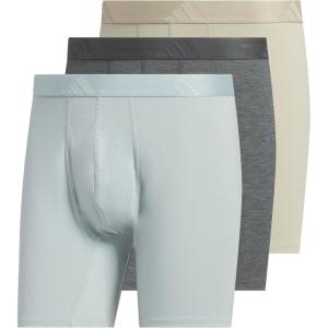 imageadidas Mens Boxer Brief Underwear 3Pack  Luxe Comfort Ultra Soft Rayon BlendWonder Sage GreenGrey SixWonder Cargo Khaki