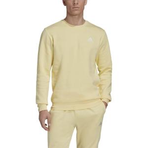 imageadidas Mens Essentials Fleece SweatshirtAlmost YellowWhite