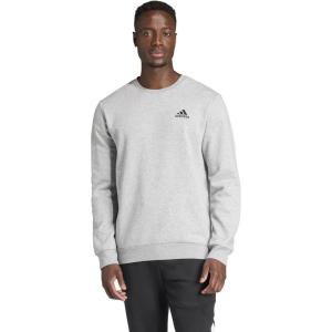imageadidas Mens Essentials Fleece SweatshirtMedium Grey Heather  Black