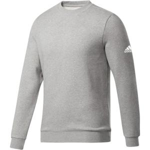 imageadidas Mens Essentials Fleece SweatshirtMedium Grey Heatherwhite