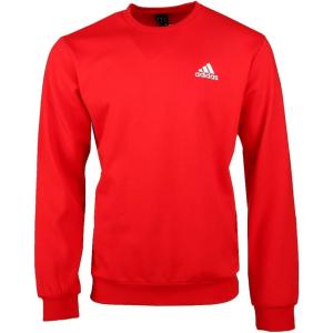 imageadidas Mens Essentials Fleece SweatshirtScarletWhite