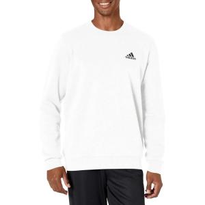 imageadidas Mens Essentials Fleece SweatshirtWhiteBlack