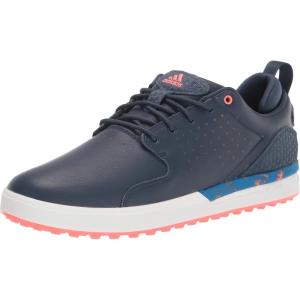 imageadidas Mens Flopshot Spikeless Golf ShoesCrew NavyBlue RushTurbo