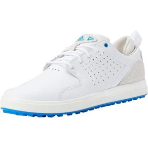 imageadidas Mens Flopshot Spikeless Golf ShoesFootwear WhiteGold MetallicBlue Rush