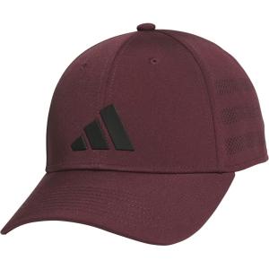 imageadidas Mens Gameday Stretch Fit Baseball CapAurora Ruby RedBlack40