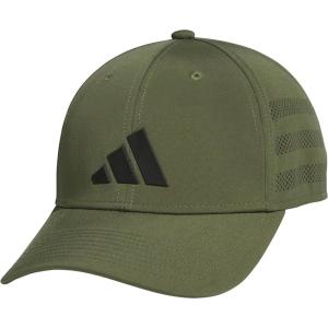 imageadidas Mens Gameday Stretch Fit Baseball CapOlive Strata GreenBlack40