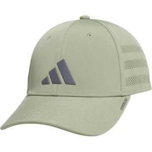 imageadidas Mens Gameday Stretch Fit Baseball CapTent GreenGrey Five