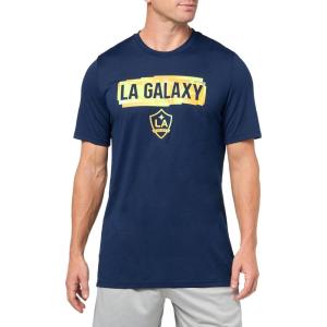 imageadidas Mens La Galaxy MLS Short Sleeve TShirtBlue La Galaxy