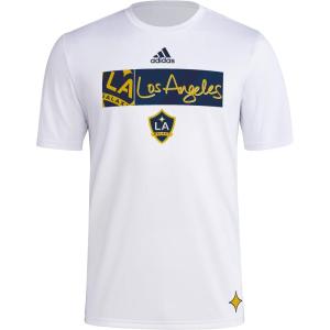 imageadidas Mens La Galaxy MLS Short Sleeve TShirtWhite Galaxy